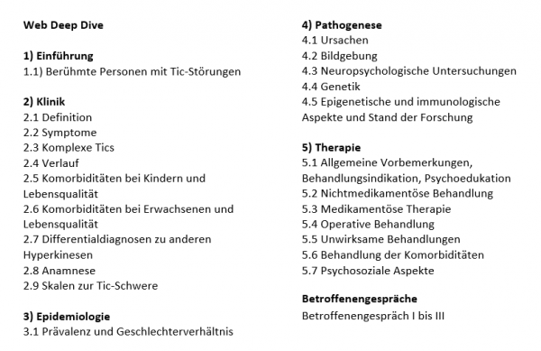Web Deep Dive Tourette Syndrom